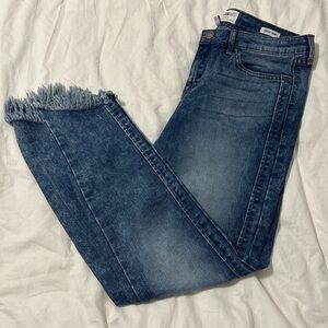Fringe bottom jeans